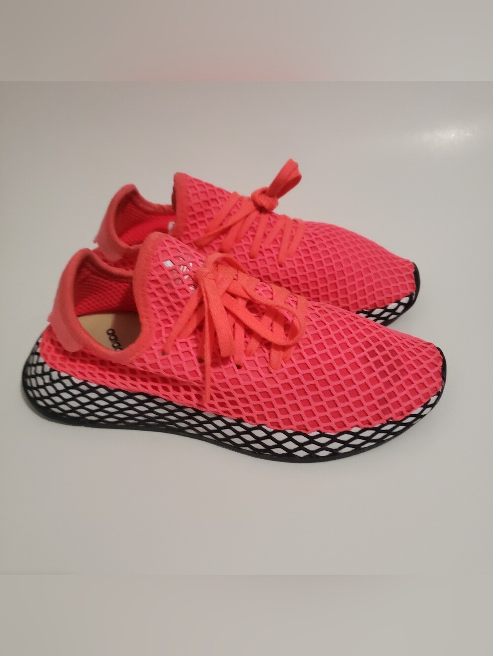 Adidas Deerupt Runner Solar Red Core Black B41822 Men’s 5 Women’s 6 Shoes Kept.